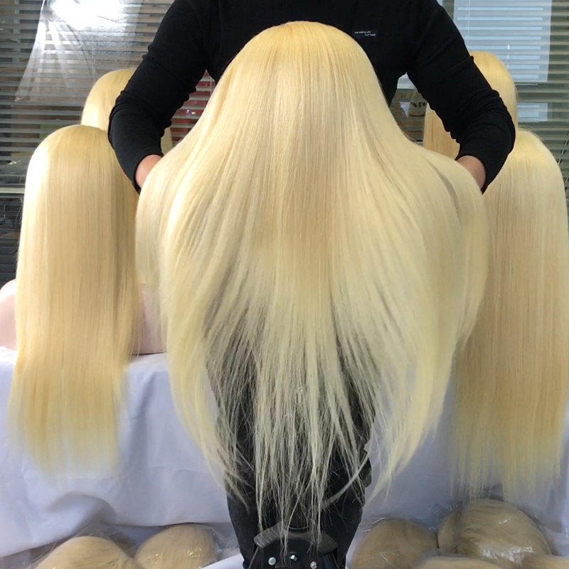 wholesale blonde 613 human hair wig,13*4 lace frontal blonde wigs human hair,virgin Brazilian human hair wigs