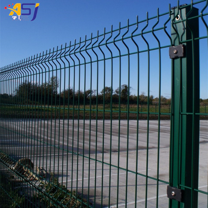 welded iron wire powder coated fences with bends