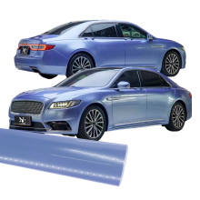 Glossy Metal Paint Mist Blue Car Wrap