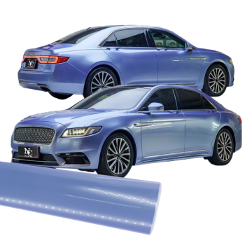 Glossy Metal Paint Mist Blue Car Wrap