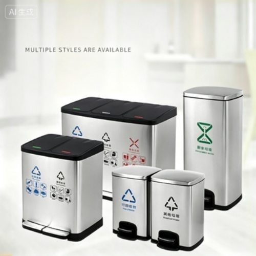 Large Capacity Covered Trash Bin for Hotel and Office Use