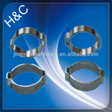 Galvanized double ear hose clamp
