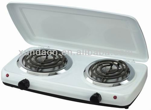 2 Burner Durable Hot Plate with Cover
