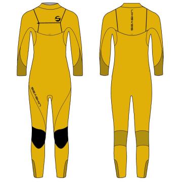 Seaskin Kids 5/4mm Neopren ön fermuarlı sörf tam wetsuit