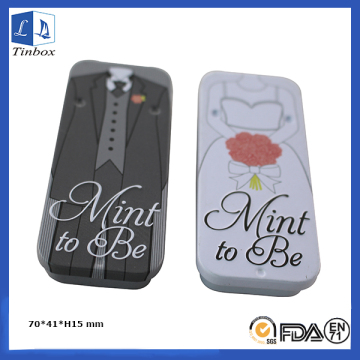 Small Metal Candy Tins With Sliding Lid