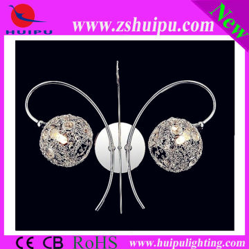 Modern elegance double chrome wall lamp