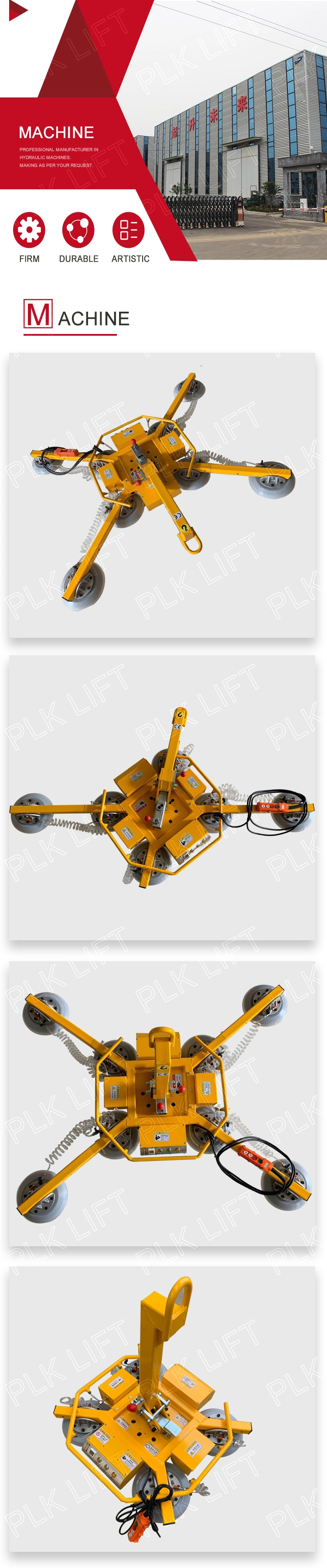 800kg Heavy Duty Sheet Suction Vacuum Lifter For Glass Installing, High ...