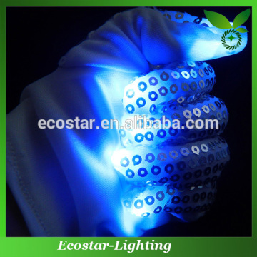 Multicolor LED gloves set flashing glow