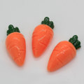 Flat Back Mini Carrot Shaped Resin Cabochon 100pcs/bag For DIY Toy Decor Bead Charms Kitchen Fridge Ornaments Slime