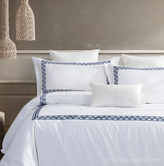 Conjunto de cama branco conjunto de cama de hotel branco