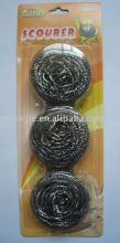 stainless steel scourer, mesh scourer, plastic scourer