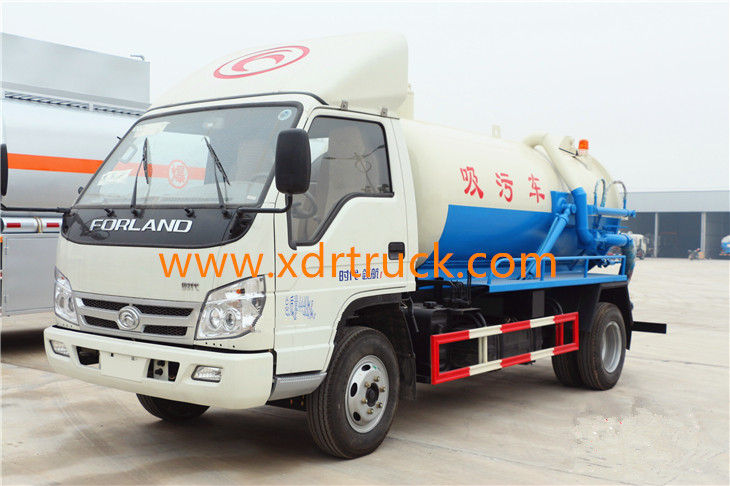 Foton 4CBM waste water Sewage Suction Truck Euro4 