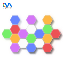 6Pieces Sensitive Touch RGB Hexagon LED Lamp