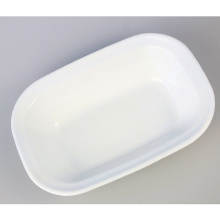 Bread and Butter Plate Butter Dish Enamelware Rectangle Dish Square Plate Rolled Rim Pan Factory Direct Wholesale