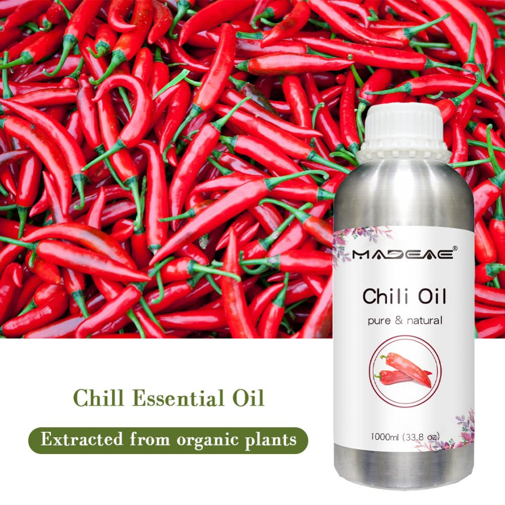 Aceite esencial de chile a granel para aromatizar la preparación de alimentos Puro aceite de pimiento puro