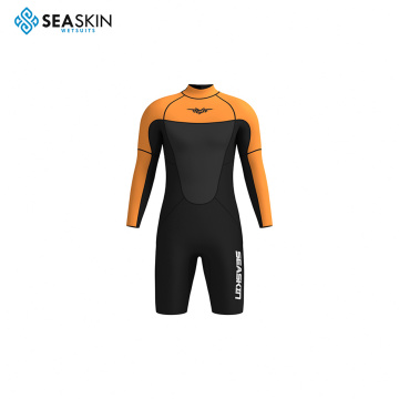 Seaskin 2mm Neoprene Suits Long Sleeve Short Leg Shorty Keep Warm Diving Swimming Wetsuit