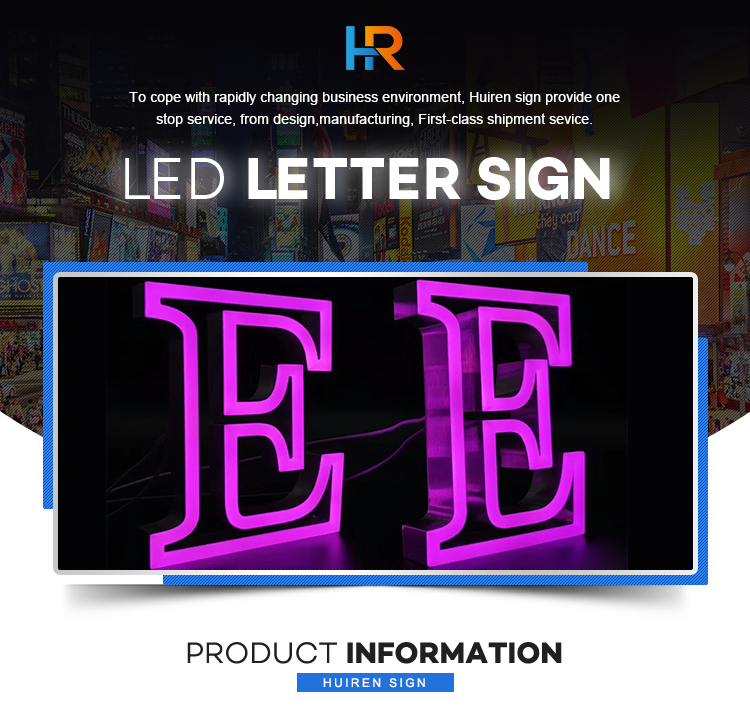 Custom RGB color OEM Advertising Outdoor & Indoor Led Neon Lettering Signs