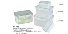 Set Of 4 Rect. Air-tight Container TH-732