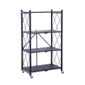 Carbon Steel Wheeled Foldable Storage Racks without Assembly