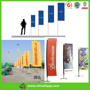 FLY outdoor promotion advertising feather beach flag,feather beach flag pole