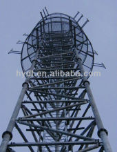 Microwave triangular tubular communication steel tower
