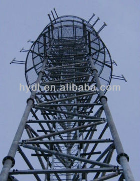 Microwave triangular tubular communication steel tower