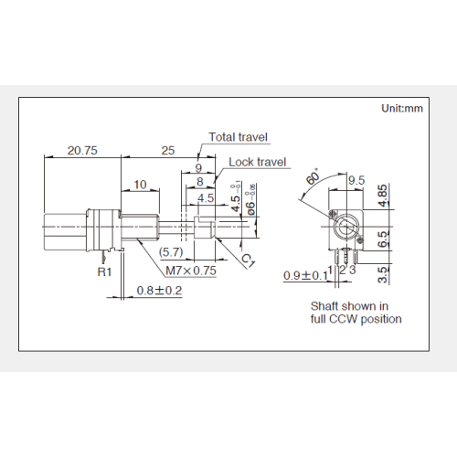 Rk097 series Rotary potentiometer