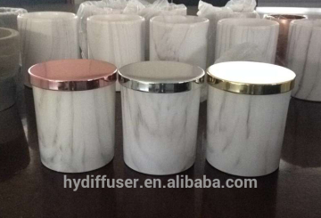marble look glass jar for scented candles