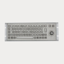 metallic industrial keyboard with track ball