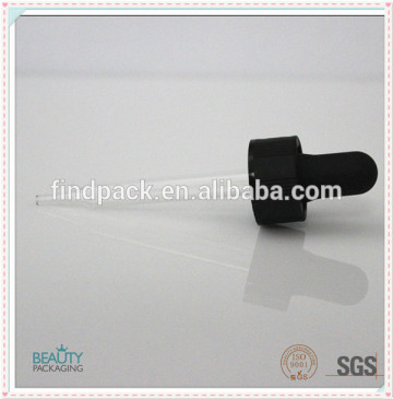 20400 Black Plastic Rubber Droppers with point tip glass Pipette