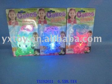 plastic flashing necklace,necklace with light,flashing torque toys,flashing cattle horn toys