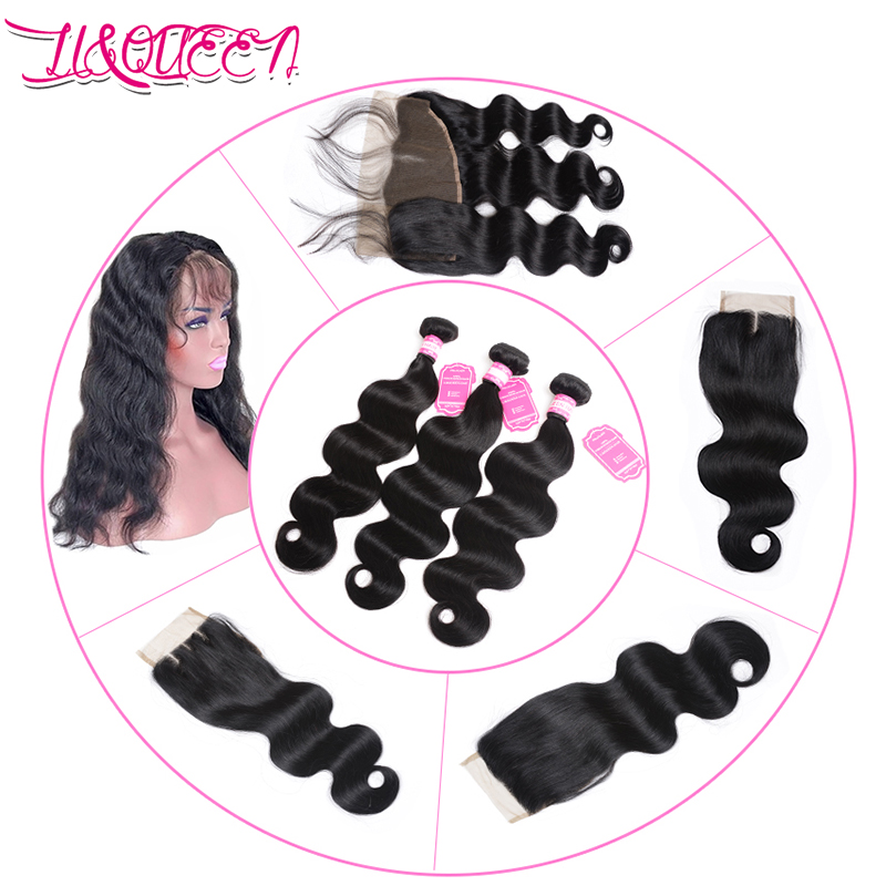 Virgin Peruvian Human Hair closure lace frontal, lace closure with bundles, unprocessed remy hair weave