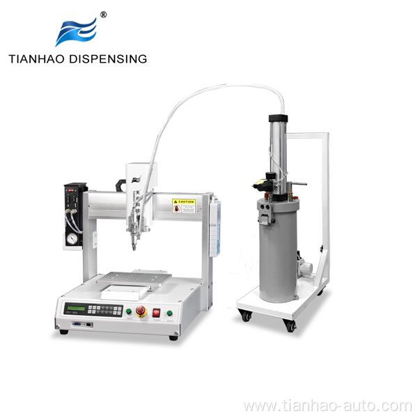 Benchtop silicone glue dispensing robot for LED search light