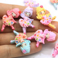 Mix Designs 100Pcs Cartoon Princess Flatback Resin Kawaii Flat Back Cabochons Kids Hair Bows Accessories DIY Embellishments