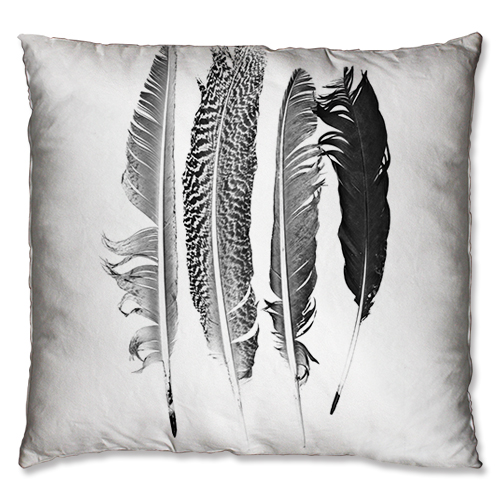 feather design cushion