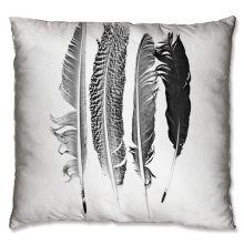 Group feather design cushion