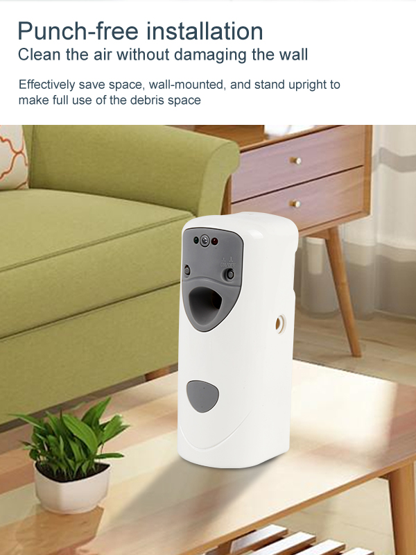 Toilet wall hanging electric pure air freshener dispenser with lcd automatic spray perfume purified air machine