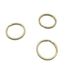 Copper Gold Polished Metal Flat Split Keyring Key Rings