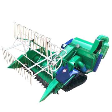 Small Rice Harvest Cutter Machine In Paddy Field