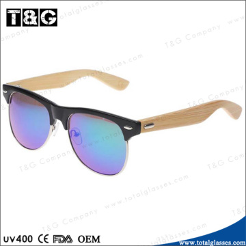 Custom sun glasses with logo italy design ce sunglasses halfly wooden glasses China wolesale