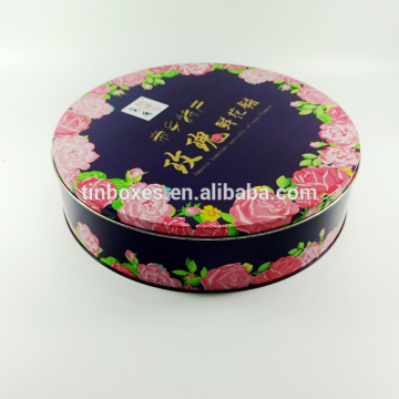 round custom printing pizza cake tin box