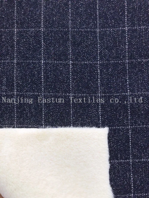 Bonded Lambs Wool Knitting Fabric Suede Bonded Fur Es20131213-9