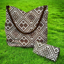 custom hign qality woven fabric womens shoulder bag