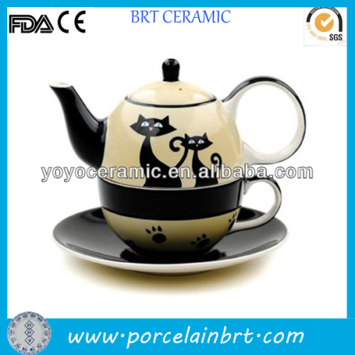 ceramic tea for one one teapot one cup one saucer