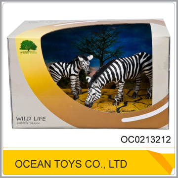 Hot sale real wildlife toys plastic zebra toys OC0213212