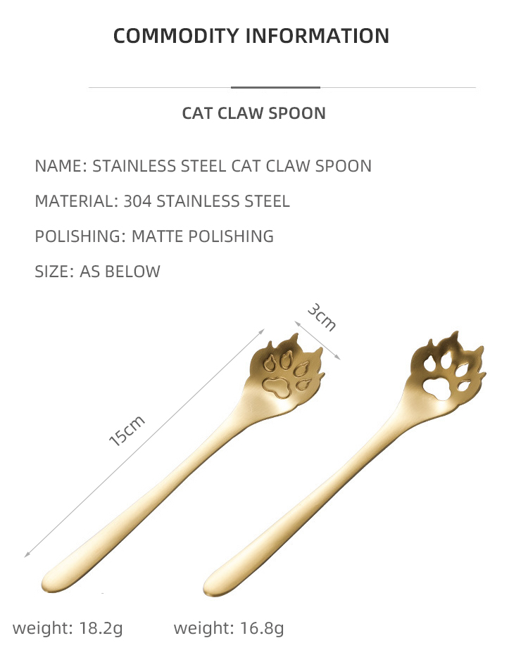 Stainless steel Dog Paws Spoon