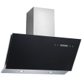 90cm Angled Black Glass Cooker Hood