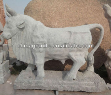 stone life size bull statue