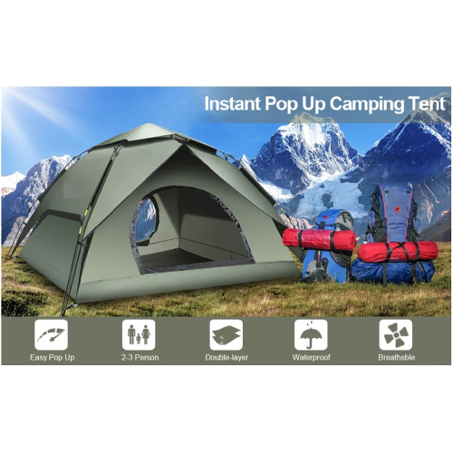 Two Person Instant Pop up Double-Layer Waterproof