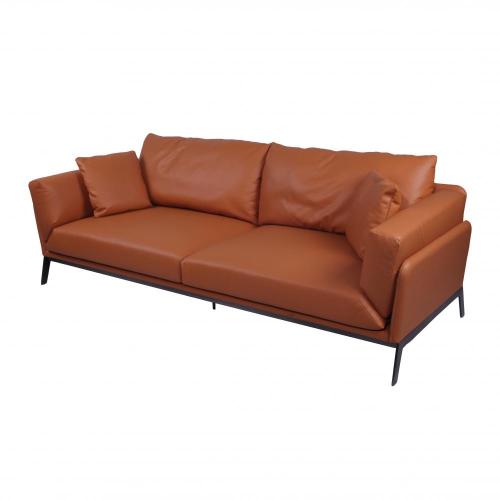 2020 New Design Tan Aniline Leather Sofa